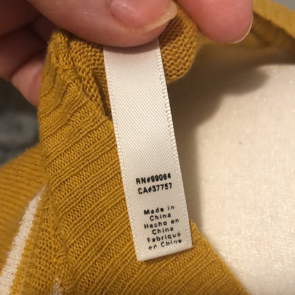 RVCA Mustard Yellow Horizontal Stripe Sweater - Picture 7 of 13